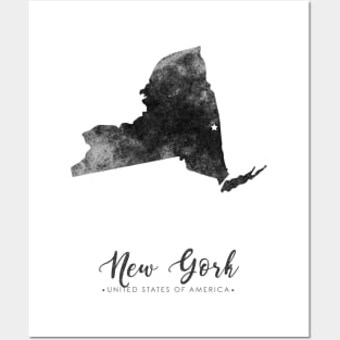 New york state map Posters and Art